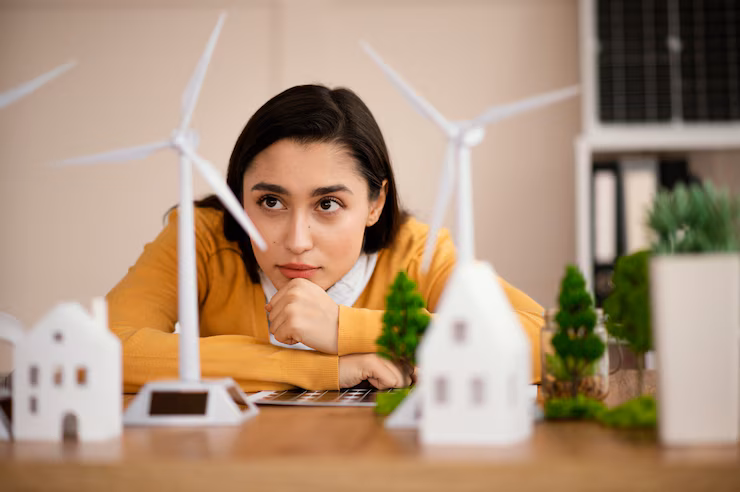 woman working on a project